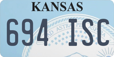 KS license plate 694ISC