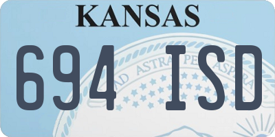 KS license plate 694ISD