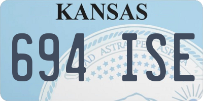 KS license plate 694ISE