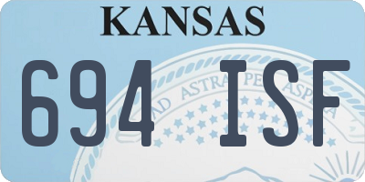 KS license plate 694ISF