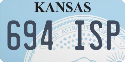 KS license plate 694ISP