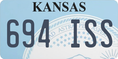 KS license plate 694ISS