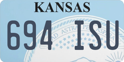 KS license plate 694ISU
