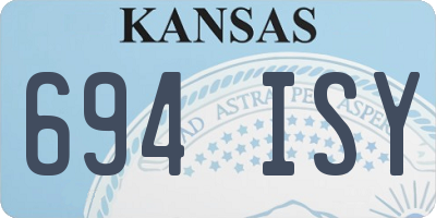 KS license plate 694ISY