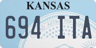 KS license plate 694ITA