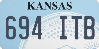 KS license plate 694ITB