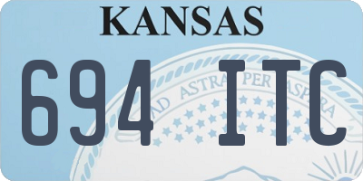 KS license plate 694ITC