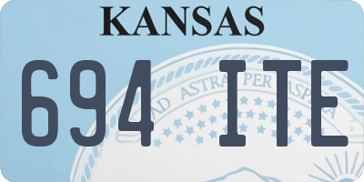 KS license plate 694ITE