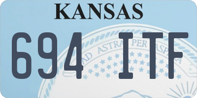 KS license plate 694ITF