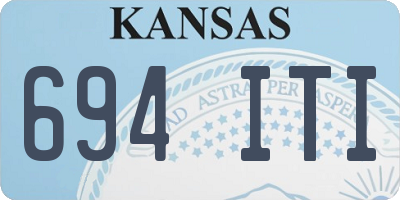 KS license plate 694ITI