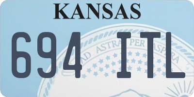 KS license plate 694ITL