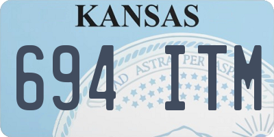KS license plate 694ITM