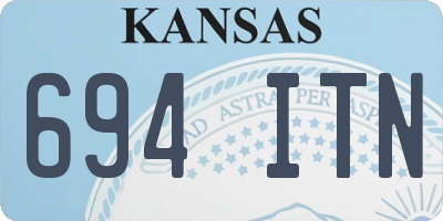 KS license plate 694ITN
