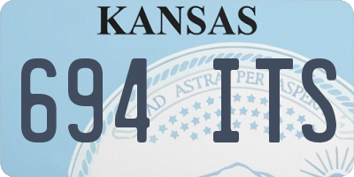 KS license plate 694ITS