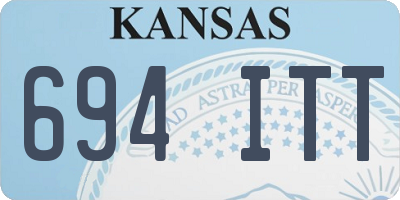 KS license plate 694ITT