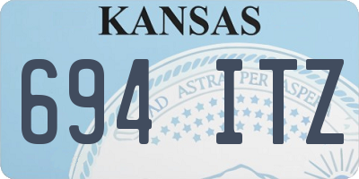 KS license plate 694ITZ