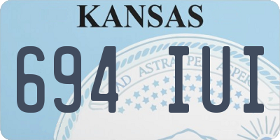 KS license plate 694IUI