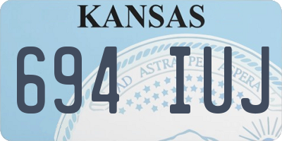 KS license plate 694IUJ