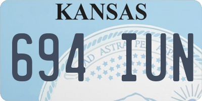 KS license plate 694IUN