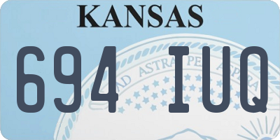 KS license plate 694IUQ