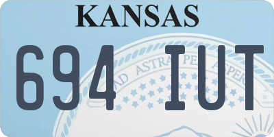 KS license plate 694IUT