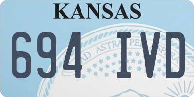 KS license plate 694IVD