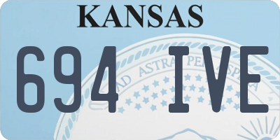 KS license plate 694IVE