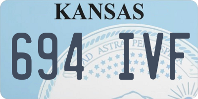 KS license plate 694IVF