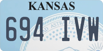 KS license plate 694IVW