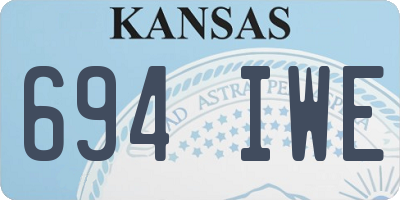 KS license plate 694IWE
