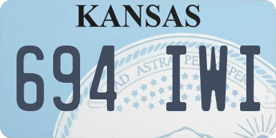 KS license plate 694IWI