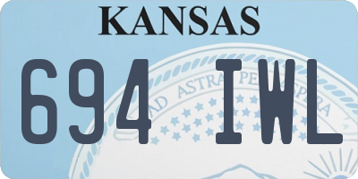 KS license plate 694IWL
