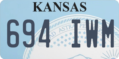 KS license plate 694IWM