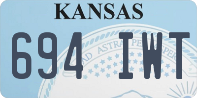 KS license plate 694IWT