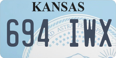 KS license plate 694IWX