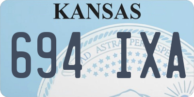 KS license plate 694IXA