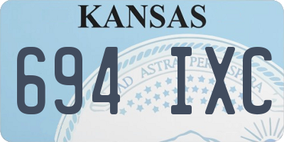 KS license plate 694IXC