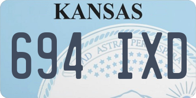 KS license plate 694IXD