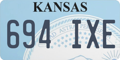 KS license plate 694IXE