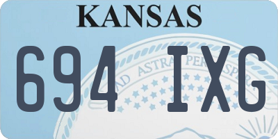 KS license plate 694IXG