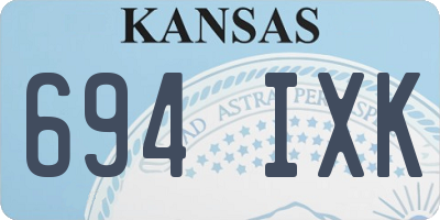 KS license plate 694IXK