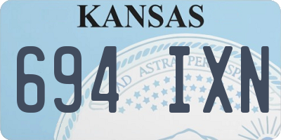 KS license plate 694IXN