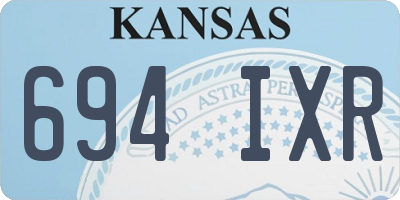 KS license plate 694IXR