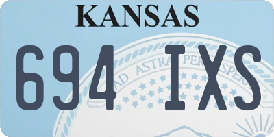 KS license plate 694IXS