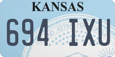 KS license plate 694IXU