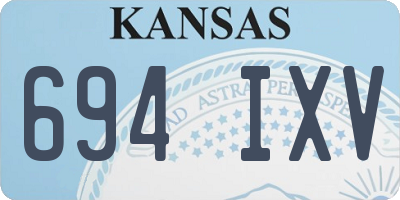 KS license plate 694IXV