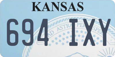 KS license plate 694IXY