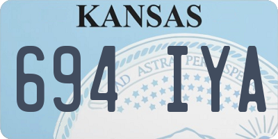 KS license plate 694IYA