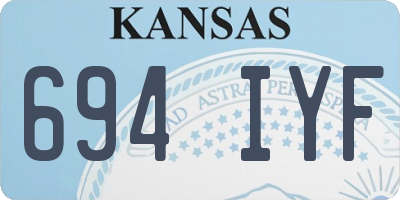 KS license plate 694IYF