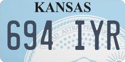 KS license plate 694IYR